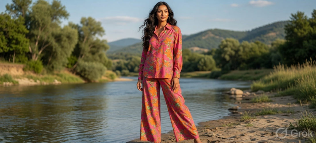 Pink Floral Printed Co-Ord Set for Women